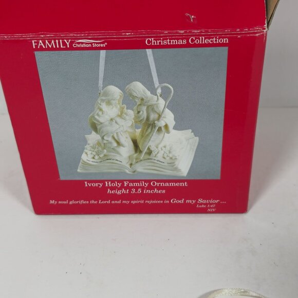 Ivory Holy Family Ornament 3.5" Christmas Collection By Family Christian Stores - Picture 4 of 9